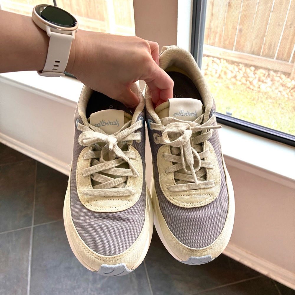 Allbirds Cream and Gray Casual Sneakers